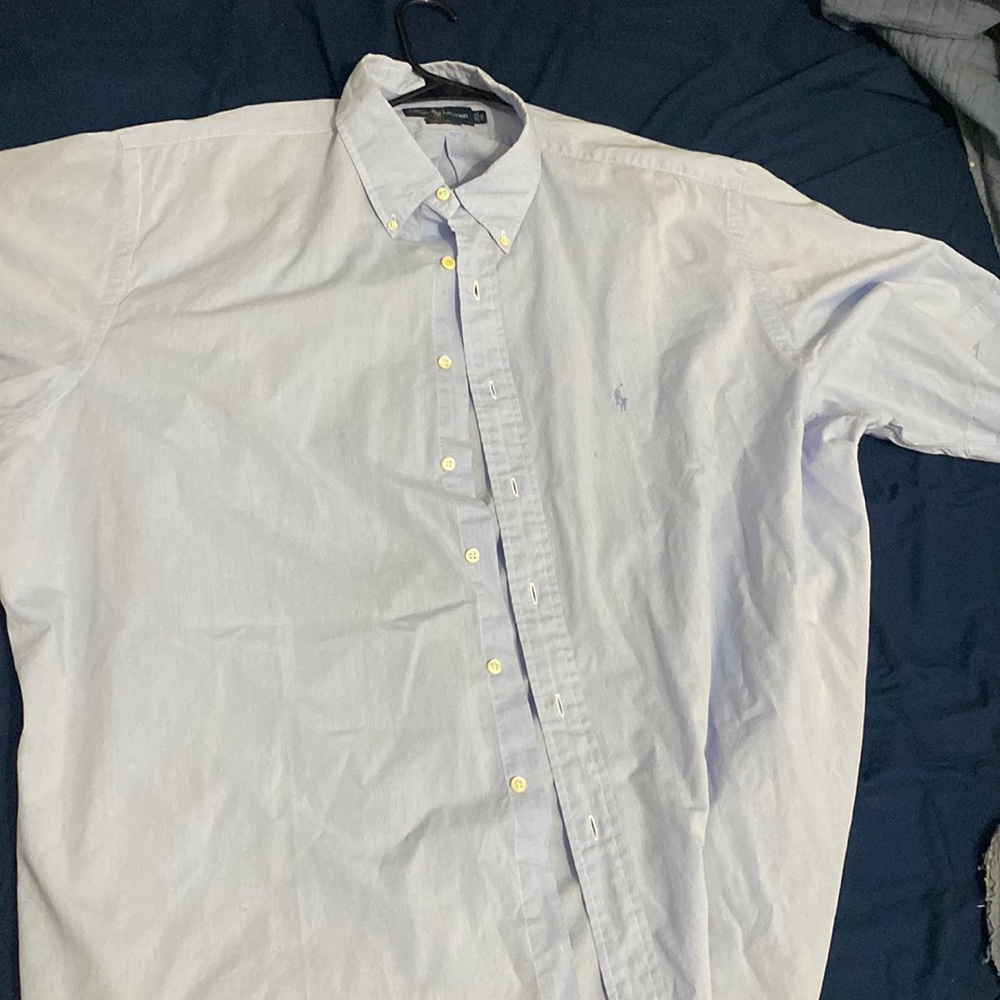 Light blue Ralph Lauren polo button up